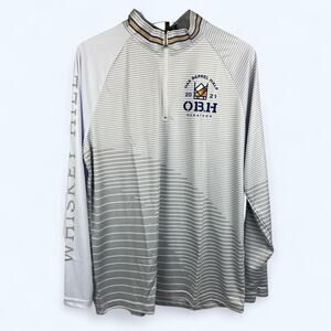 Oak Barrel Half Marathon 2021 1/2 Zip Lightweight Pullover White Light Gray Lg